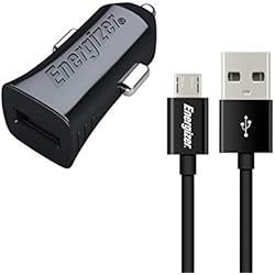 Cargador Energizer Walmart Energizer DCA1ACMC3 - Cargador de Coche con Cable (Micro USB, 5V/1A) Color Negro