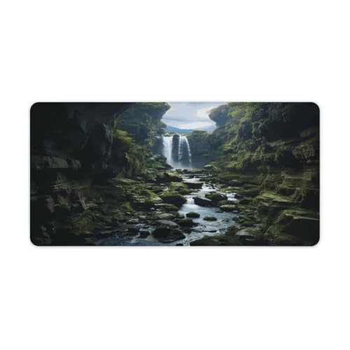 Waterfall Cliff desk pad grande rectangular goma