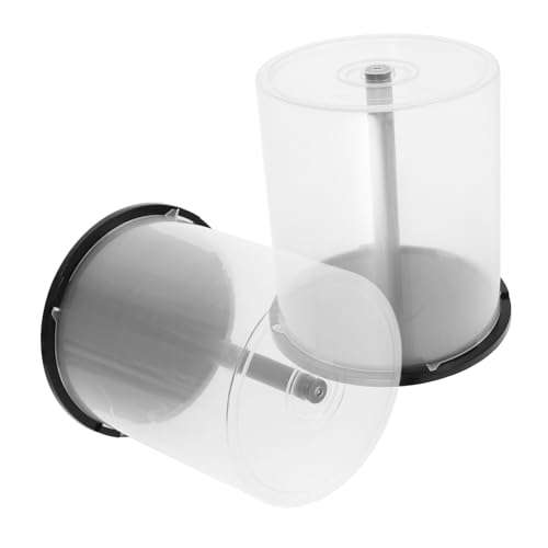 Toyvian 2 piezas Organizador de Cds y Dvds de Plástico PP Duradero Capacidad para Discos Diseño Seguro y Compacto para Almacenamiento Ordenado Estanterías y Escritorios de Unidades