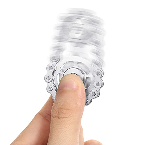 Gatwey Sprockets Chain Fidget Toys Metal Sensory Bike Chain Gears Fidgets Spinner For Adults Edc Novelty Toy Pack Pocket Size For Anxiety Relieve Boredom Adhd Autism (Gun-Metal Plating Sprockets) #TOP3
