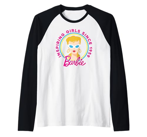 T-shirt Baseball Raglan Barbie Inspiring Girls pour enfant en coton doux