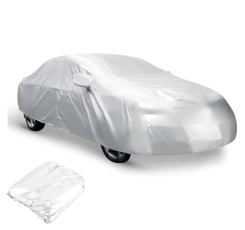 Car Covers Waterproof All Weather for Automobiles Sun Shield Car Hood Universal Cover Outdoor Full Cover Rain Sun UV Protection Car Protection Tight Smooth Non-Abrasive for All Models 530x200x150CM