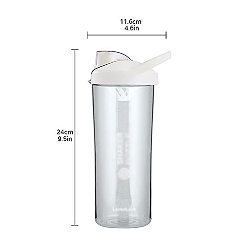 Waterfles Sports Waterfles Plastic Waterfles met Handvat Licht Gewicht voor Camping Wandelen Travel Sports Outdoors Fles (kleur: wit) - Image 3