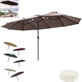 Photo Gallery ziusfac grande ombrello da patio 380×200cm ombrellone doppio ombrellone da esterno rettangolare ombrellone da giardino doppio parasole per spiaggia piscina(coffee,380x200cm/12.5x6.6ft) Photo Gallery ziusfac grande ombrello da patio 380×200cm ombrellone doppio ombrellone da esterno rettangolare ombrellone da giardino doppio parasole per spiaggia piscina(coffee,380x200cm/12.5x6.6ft)