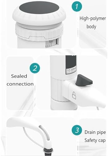 Sleeve Type Bottle Top Dispenser, 0.5~60ML Adjustable Lab Pipettes with Various Adapters, Double Valves, Scale Display, Gear Adjustment, Bottle Not Included, for Acid Base Reagent (0.5-2.5 ml)