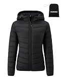 Gihuo Women's Packable Lightweight Hooded Puffer Jacket Quilted Winter Outdoor Jacket with Storage...