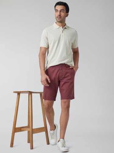 Image of XYXX Men's Element Chino Shorts | Solid Straight Fit | 100% Cotton with Dual Pockets & Plus Sizes