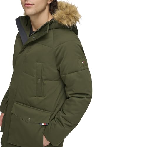 Image of Tommy Hilfiger Mens Quilted Snorkel Parka Coat