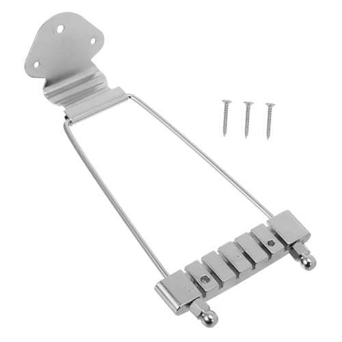 Wakauto Professional Guitar Tailpiece for 6-string Bass Archtop Easy Install No Decorative Pattern