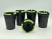 5 Pack Car Ashtray with Lid - Glow in the Dark Butt Bucket, Self-Extinguishing & Smokeless Cup Holder Ashtray for Car, Outdoor, Home and Office - Black
