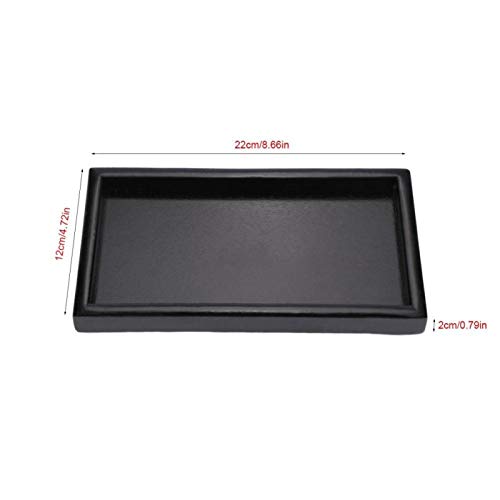 Wooden Serving Tray, Rectangle Shape Solid Wood Utensils Organizer Rack for Breakfast Lunch, Dinner, Coffee, BBQ(22x12x2cm) - Image 2