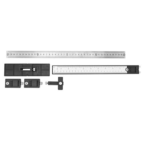 EVTSCAN Nieuwste boorsjabloon voor kastladen Jig-deurgrepen en knoppen Hardware-ponszoeker voor eenvoudige installatie - Professioneel meetgereedschap voor houtbewerking (aluminium + roestvrij staal)