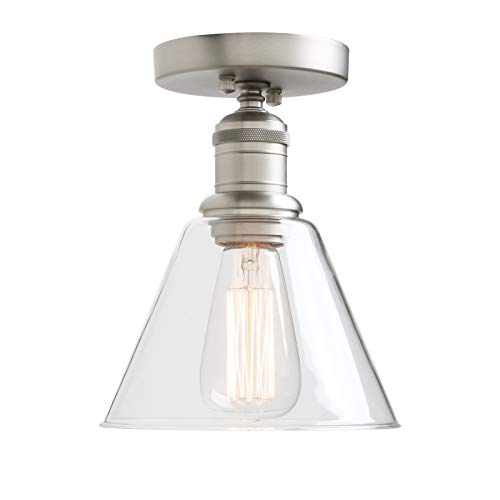 Suspension cône en verre transparent pour illuminer votre salle à manger