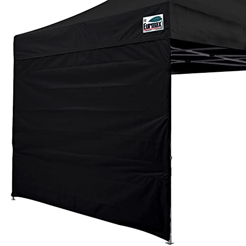 Image of Eurmax USA 5x5 Pop Up Canopy SunWall-UV Protection for Tents,Blocks Sunlight&Wind,Water Resistant Side Wall Only,Easy Hook & Loop Installation,Fit for 5FT Straight Leg Shelters&Gazebo,Black