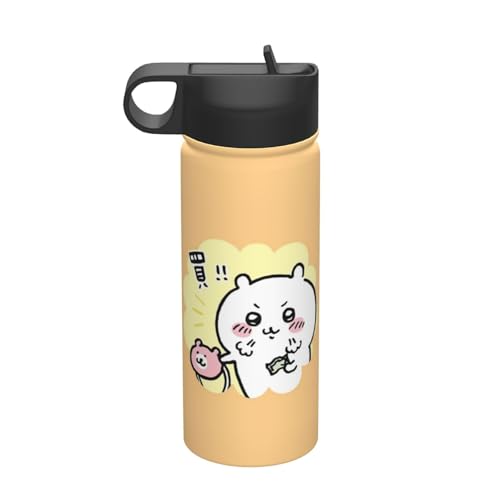 ステンレスカップ ちいかわ コーヒーカップ 車用 タンブラー かわいい 大容量 保温 保冷 真空断熱 蓋付き 水筒 ウォーターボトル 取っ手付き 持ち運びやすい スポーツ アウトドア オフィス 家庭用 車用 男女兼用 誕生日プレゼント 500ml