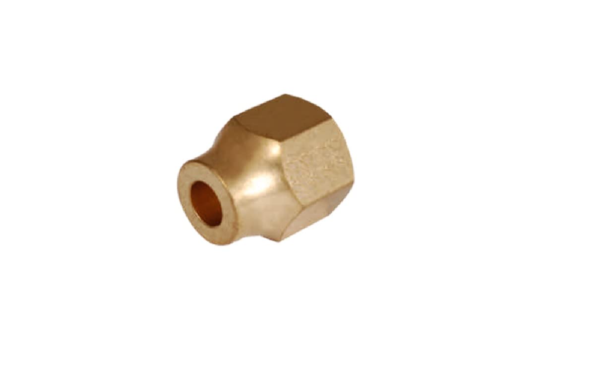 novo3ds.in Brass flare nut long neck fitting for chemical & flammable gases, heavy machinery, and industrial and construction equipment applications - FNL 12