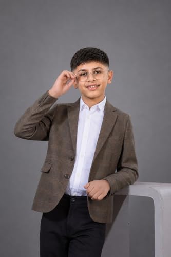 Image of SaintX Kids Boys Premium Blazer | Stretchable Structured Performance Grade Fabric | Fully Lined | Slim Fit | Formal & Casual Multi-Purpose Coat (1-14 Years KB02)