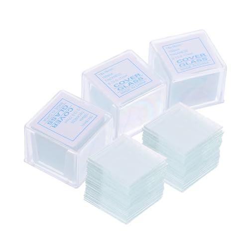 CIYODO 500pcs Glass Slide Microscope Slide Kits Clear Glasses Glass Coverslips Square Glasses Square Microscope Slides Square Coverslip Slide Microscope Slides Glass Bioexperiment Slides