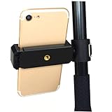 Levemolo 1pc Phone Clamp Lightweight Lock Catch Smartphone Holder for Outdoor Use for Filming and Photography Compatible All Smartphones Black