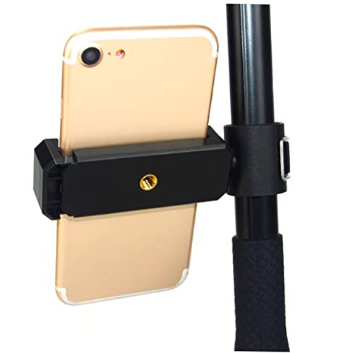 Levemolo 1pc Phone Clamp Lightweight Lock Catch Smartphone Holder for Outdoor Use for Filming and Photography Compatible All Smartphones Black