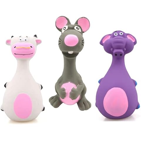 Latex Rubber Dog Toys for Small Medium Large Dogs Interactive Fetch Play Cover