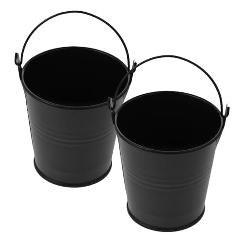 FONDOTIN 2pièces Seau Métal pour Barbecue Seau à Graisse Et Gouttes Accessoire De Grillade pour Cuisine Extérieure Camping