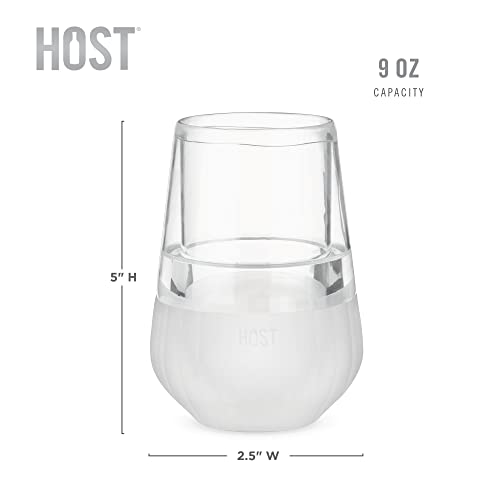 Host Freeze Cooling Glasses, Freezer Gel Stemless Wine Glasses For Red & White Wine, Insulated Glass With Silicone Band, Set Of 2, 8.5 Oz #TOP3