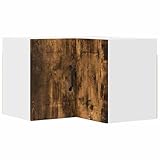 Homgoday Holz-Küchenwandschrank Geräucherte Eiche | 2 Regale | Wandmontiert | 57x57x40 cm Model884960