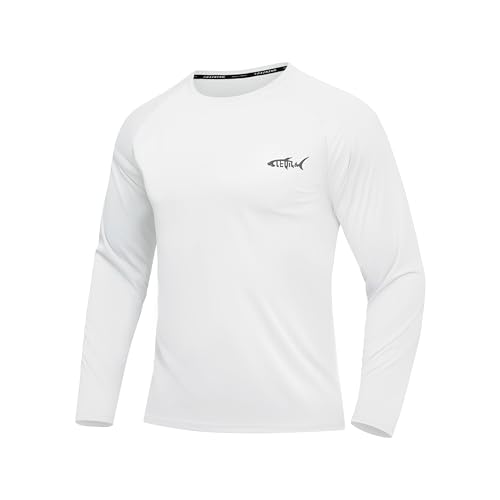 Men’s Long Sleeve T Shirts Quick Dry UPF 50+ Tshirt Moisture Wicking Running Tops UV Protection Sun Protection Shirt for Sport Hiking Fishing(WT M) White Men’s Long Sleeve T Shirts Quick Dry UPF 50+ Tshirt Moisture Wicking Running Tops UV Protection Sun Protection Shirt for Sport Hiking Fishing(WT M) White