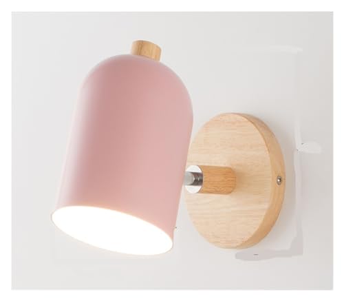 Applique de chevet Macaron rose en bois pour une chambre moderne et douce