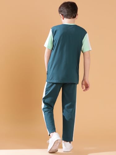 Image of Li'l Tomatoes Boys 100% Cotton Night Suit | Summer Printed Shirt & Pyjama Set | Soft & Breathable Sleepwear | 9-16 Years