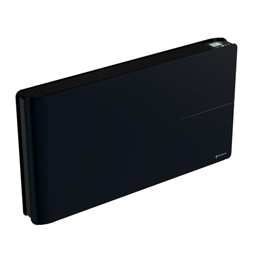 Radiateur électrique connecté 2000W double système de chauffe horizontal Noir Molia