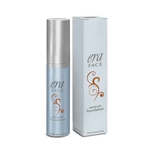 ERA Face spray makeup (R9 Chestnut, 2.25 oz) - airbrush foundation, everyday, buildable, professional spray on cosmetics by Era Beauty