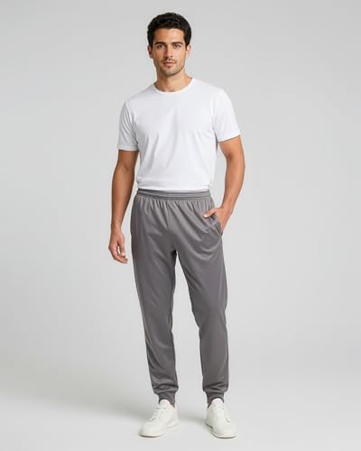 Image of Real Essentials 3 Pack: Men's Active Athletic Casual Jogger Sweatpants with Pockets