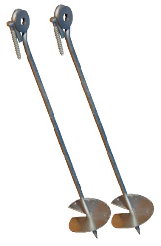 Loggyland Bodenanker eindrehbar für Schaukel etc. 58 cm verzinkt (2er-Set)