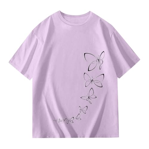 Girls Oversized T Shirt Bow Floral Graphic Tees Crew Neck Loose Summer Short Sleeve Blouse Tops for Kids Preppy Tops2