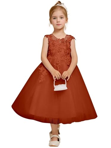 Flower Girl Dresses Lace Applique Pageant Dresses for Girls Tulle A-line Ball Gown First Communion Dresses