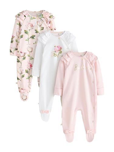 BAKER BY TED BAKER Bébé Fille Lot de 3 Dors-Bien Rose Clair 3 Mois-6 Mois
