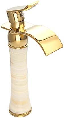 Retro Deluxe FaucetingGreat Quality Tall Bathroom Basin Mixer Tap.Chrome/Orb/Gold/Brushed Finished Waterfall Sink Faucet.Single Hole Single Handle,Gold
