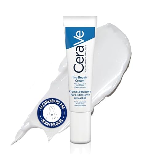CeraVe Crema Reparadora Contorno de Ojos, Para Todo Tipo de Pieles, Reducción de Ojeras y Bolsas, Enriquecida con Ácido Hialurónico y Niacinamida, 14ml