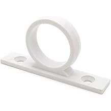 Dura Faucet DF-SA155-WT RV Shower Hose Guide Ring - Mounting Screws Included White