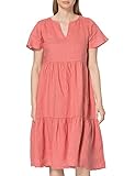 Ausgestellte Glockenärmel edc by ESPRIT Damen 041CC1E306 Kleid, 645/CORAL, 34