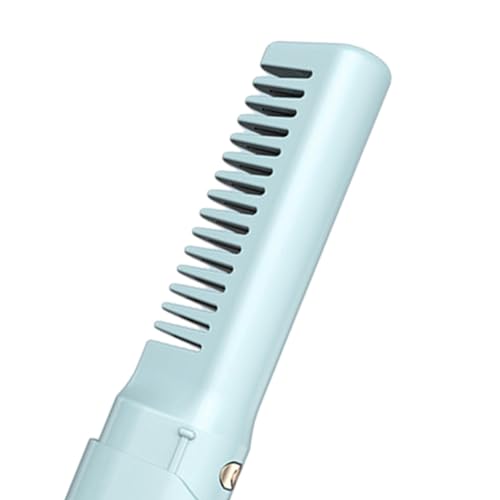 Cepillo Alisador de Pelo Portátil con Carga USB Azul miniatura 3