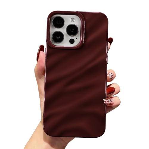Coque iPhone 15 Pro Max silicone souple étui bordeaux antichoc