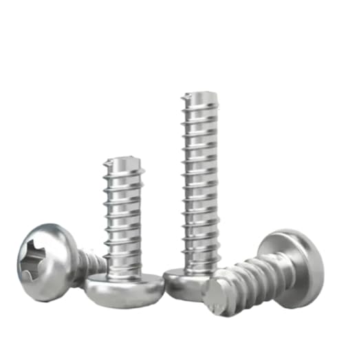 Tornillos autorroscantes de cabeza redonda, cabeza plana y ranura en cruz de acero inoxidable 304, M1.2, M1.4, M1.7, M2, M2.6, M3, M3.5, M4, M5, 50 unidades(3mm,50pcs M1.4)