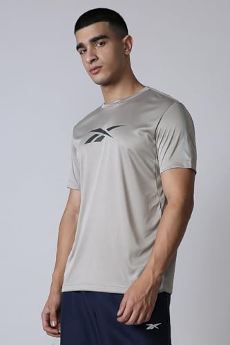 Image of Reebok Men's Polyester Gym T-Shirt - Moisture Wicking Sports T-Shirt for Men | Workout Running Training Tshirt for Men | Half Sleeve Active Tee