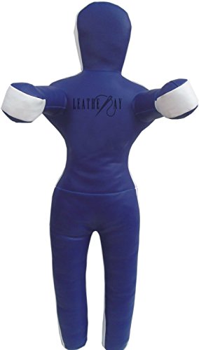 LEATHERAY MMA Jiu Jitsu Judo Punching Bag Grappling Dummy Blue Canvas- 59 inches-Unfilled