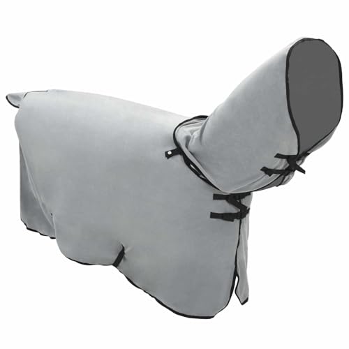 Manta para caballo de exterior y paddock transpirable gris claro y rosa 95 cm 2