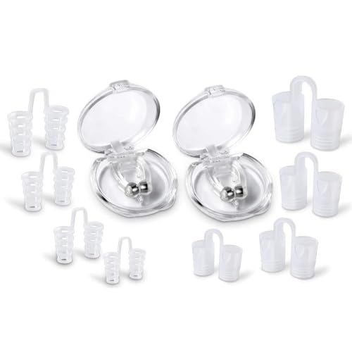 10 PCS Anti ronquidos, Dilatador Nasal Anti Ronquidos Clips Nasales Magnéticos, Dilatadores Nasales Silicona con Imán Mejora la Respiración para Ayudar a Dormir Mejor