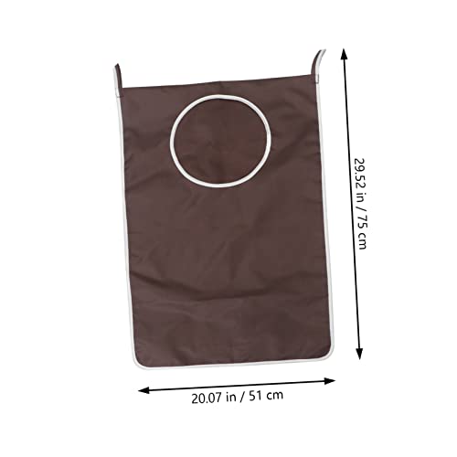 Cesto para ropa sucia de gran capacidad en tela Oxford color café para baño y dormitorio 8